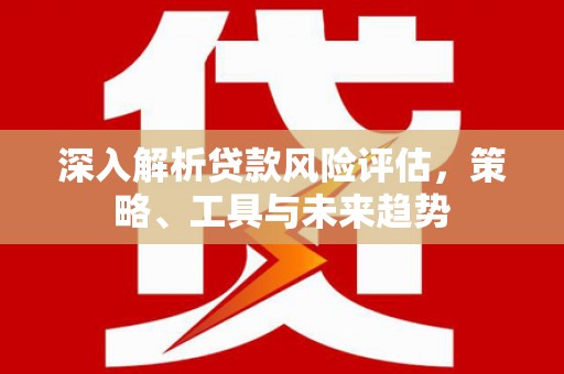 会理深入解析贷款风险评估，策略、工具与未来趋势