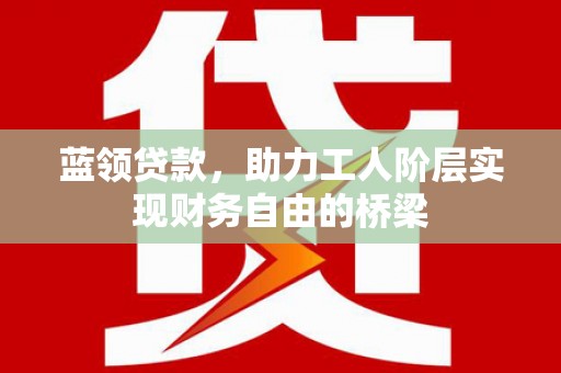 分宜蓝领贷款，助力工人阶层实现财务自由的桥梁