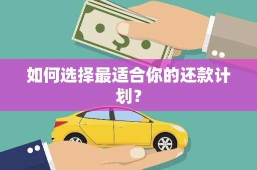 吉木乃如何选择最适合你的还款计划？