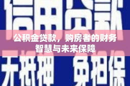 台南公积金贷款，购房者的财务智慧与未来保障