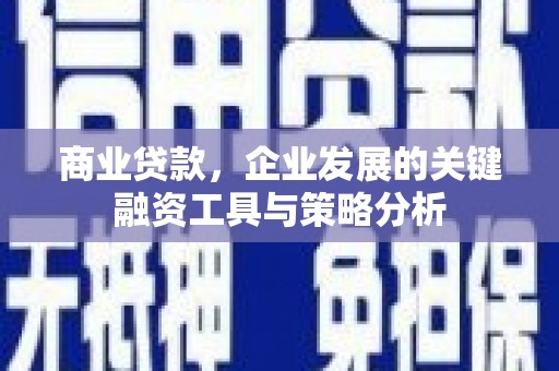 沙坡头商业贷款，企业发展的关键融资工具与策略分析