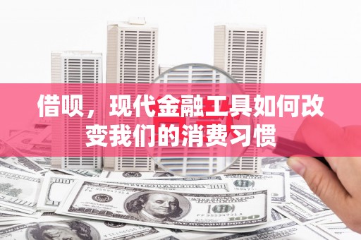 鄱阳借呗，现代金融工具如何改变我们的消费习惯