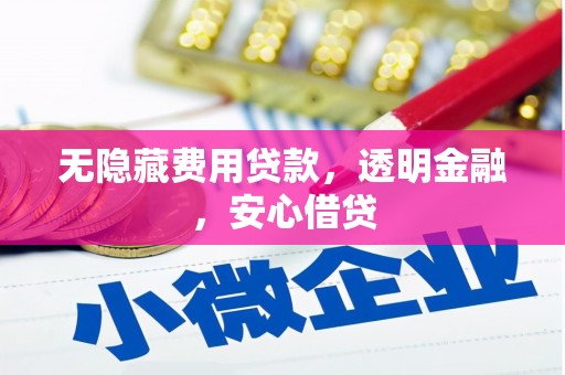 高碑店无隐藏费用贷款，透明金融，安心借贷