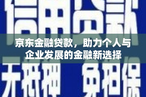 普兰店京东金融贷款，助力个人与企业发展的金融新选择