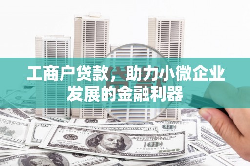 安阳工商户贷款，助力小微企业发展的金融利器