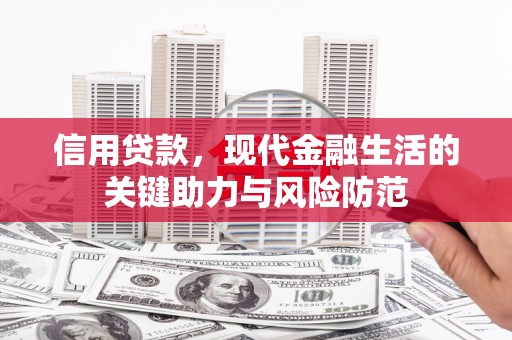 舞阳信用贷款，现代金融生活的关键助力与风险防范