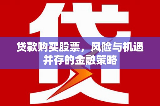 芦淞贷款购买股票，风险与机遇并存的金融策略